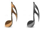 Gold and Silver Musical Notes